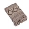 Hello Honey® Brown & Beige Diamond Soft Recycled Cotton Blend Throw